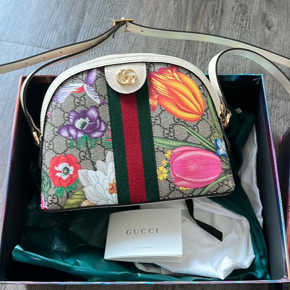 Gucci Ophidia floral shoulder bag authentic brand new